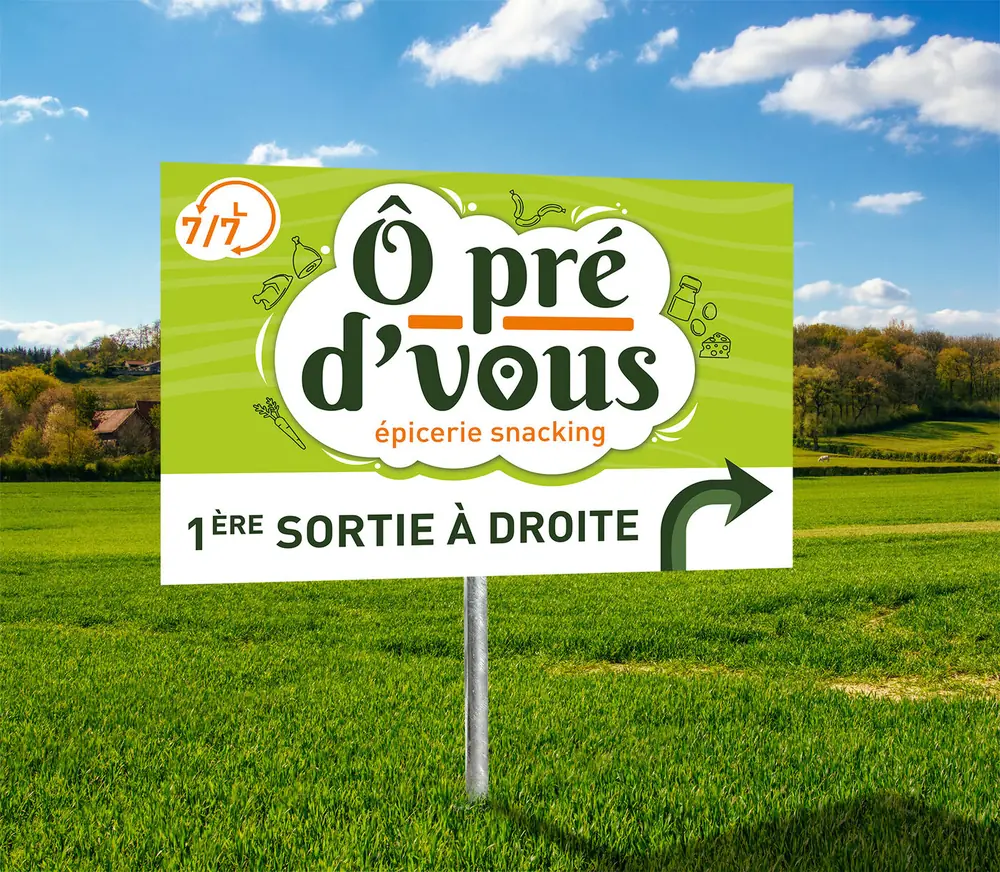 Panneau Ô pré d'vous
