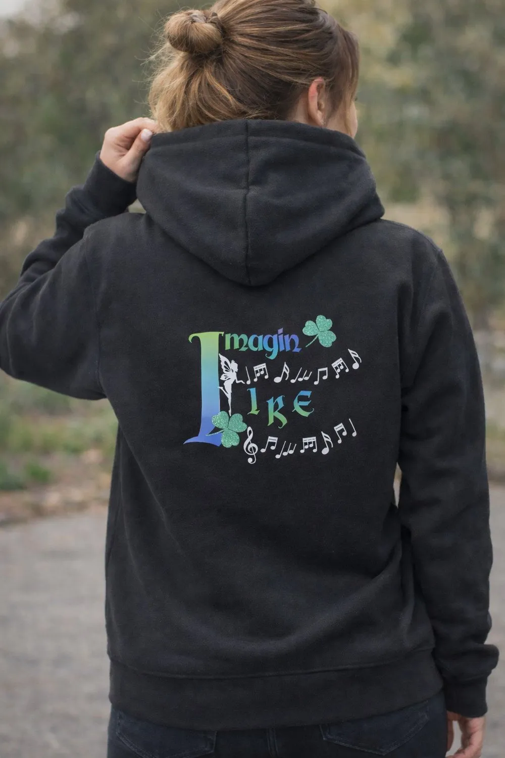Sweat noir Imagin'Lire dos