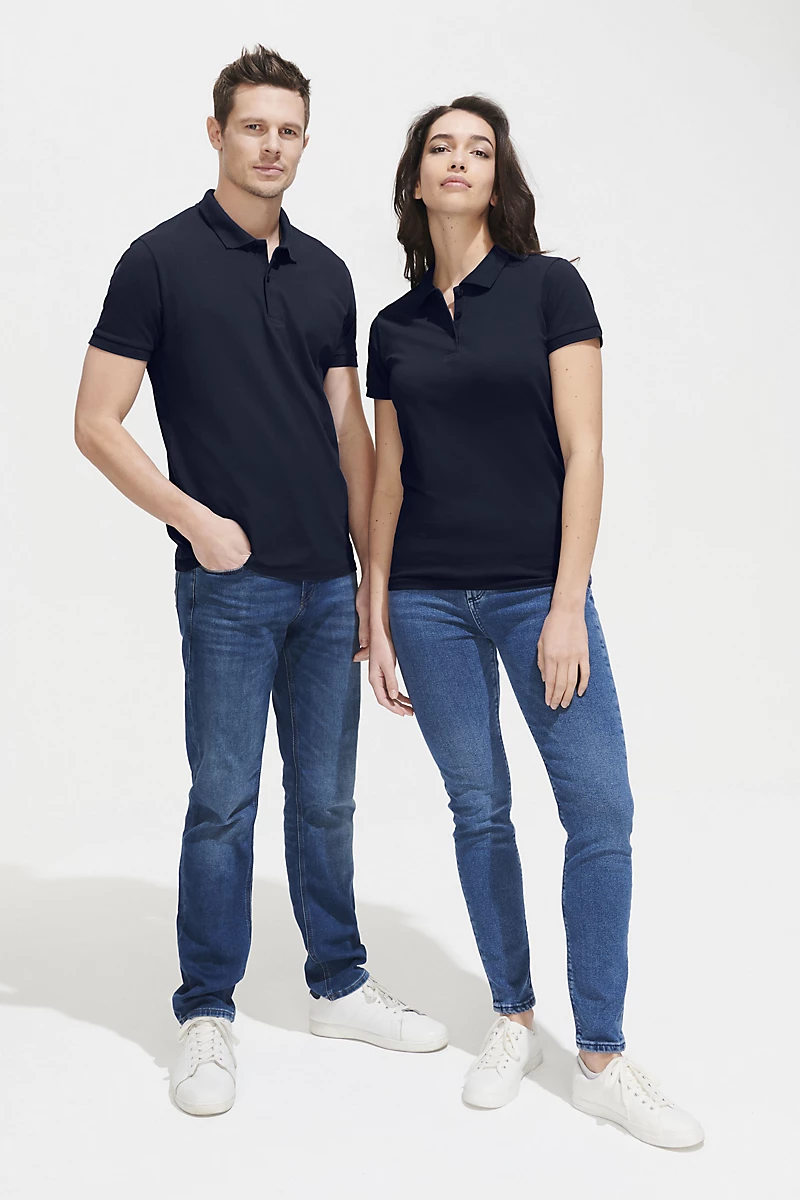 Polos personnalisés portés - homme et femme